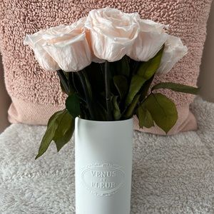 Venus et Fleur Roses & Leaves FLEURA PORCELAIN VASE